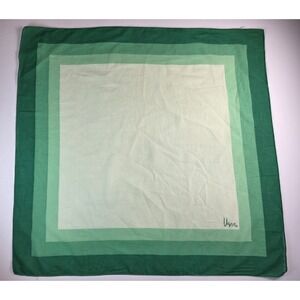 Usna 100% Cotton Scarf Green Square Made In Italy